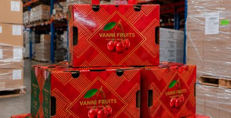 Cajas microcorrugadas para cerezas 2,5 kg de exportación fabricadas por Vanni Packaging