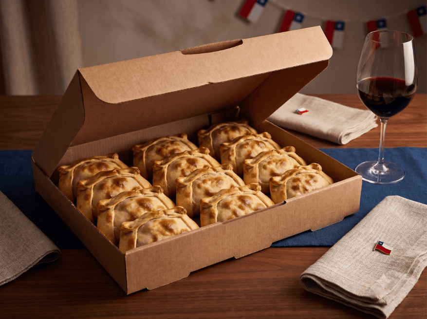 cajas para empanadas al por mayor en la planta de Vanni.